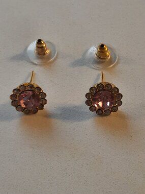 Brand New Dazzling Pink Stone Earrings